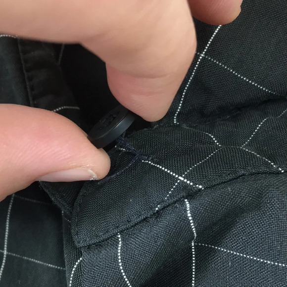 Emanuel ungaro Black White Windowpane Check Button Front Shirt Womens SP Long - Picture 12 of 12